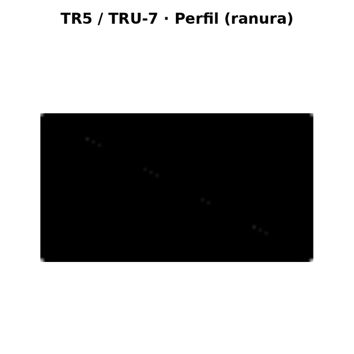 Llave en blanco TR5 / TRU-7 - perfil (ranura)