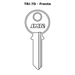 Llave en blanco TRI-7D - frente