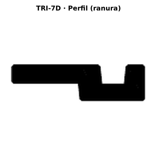 Llave en blanco TRI-7D - perfil (ranura)