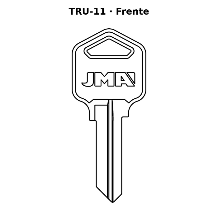 Llave en blanco TRU-11 - frente