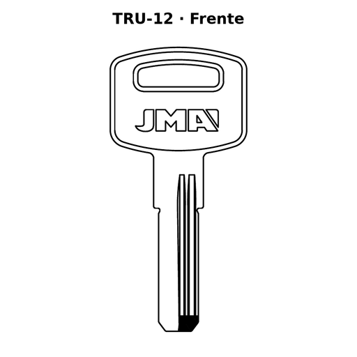 Llave en blanco TRU-12 - frente
