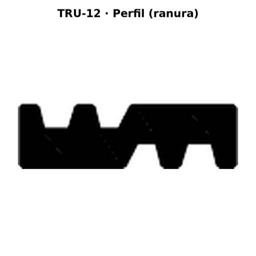 Llave en blanco TRU-12 - perfil (ranura)