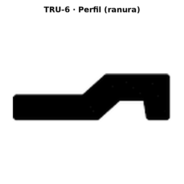 Llave en blanco TRU-6 - perfil (ranura)