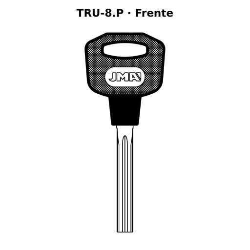Llave en blanco TRU-8.P - frente