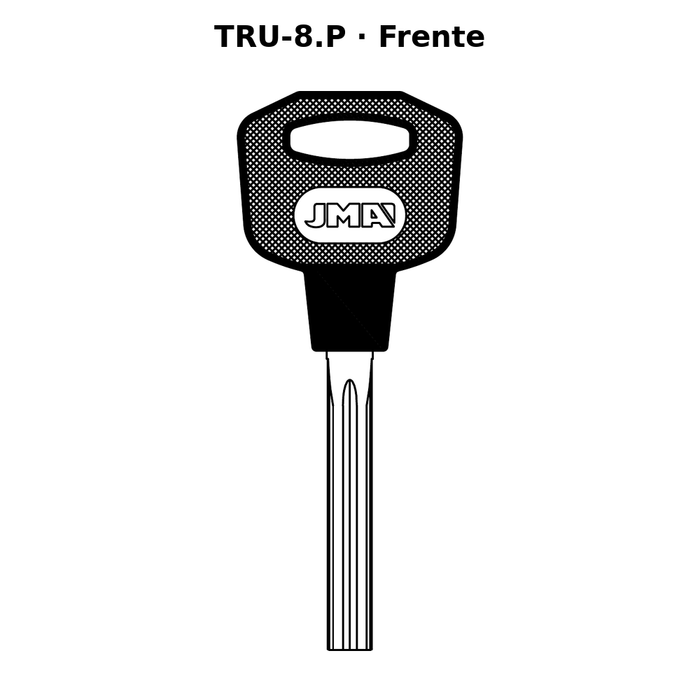 Llave en blanco TRU-8.P - frente