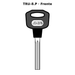 Llave en blanco TRU-8.P - frente