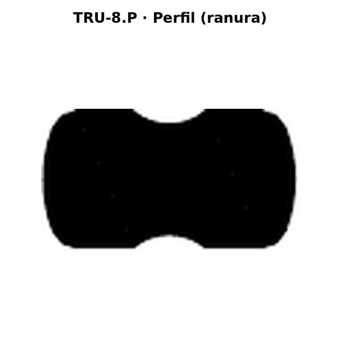 Llave en blanco TRU-8.P - perfil (ranura)