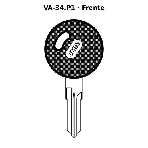 Llave en blanco VA-34.P1 - frente