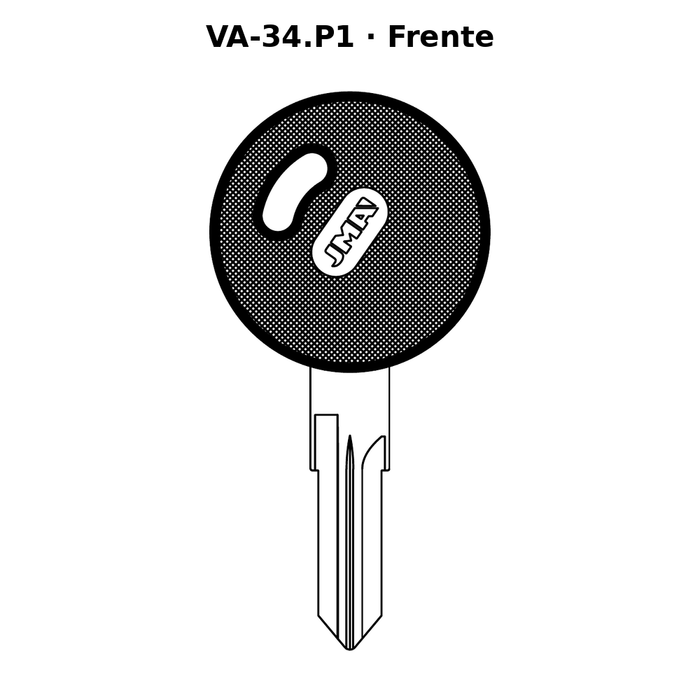 Llave en blanco VA-34.P1 - frente