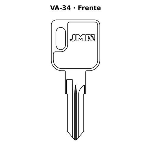 Llave en blanco VA-34 - frente