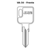 Llave en blanco VA-34 - frente