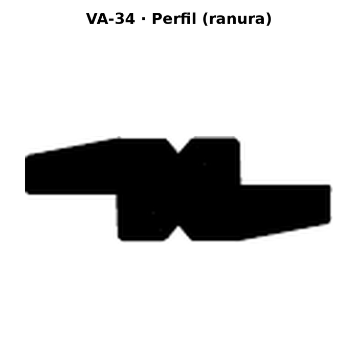 Llave en blanco VA-34 - perfil (ranura)