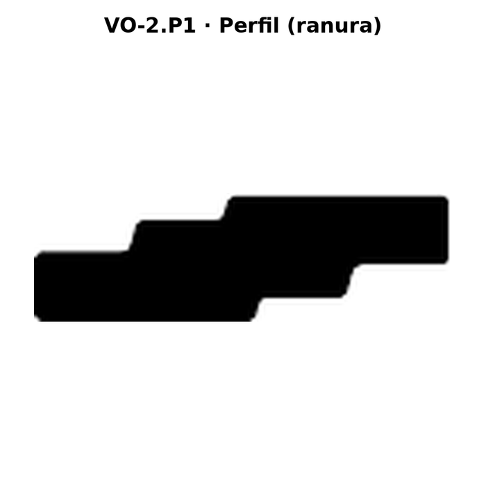Llave en blanco VO-2.P1 - perfil (ranura)