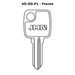 Llave en blanco VO-8D.P1 - frente