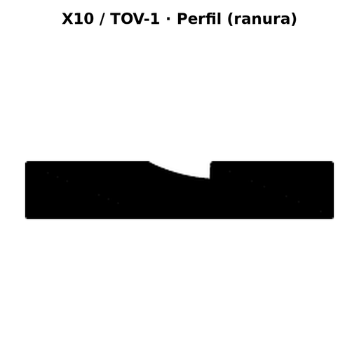 Llave en blanco X10 / TOV-1 - perfil (ranura)