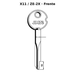 Llave en blanco X11 / ZE-2X - frente