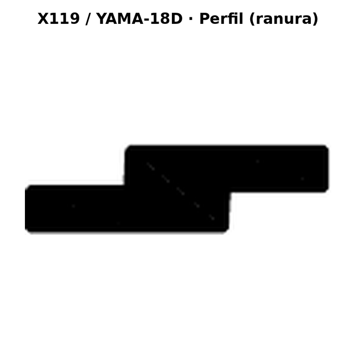 Llave en blanco X119 / YAMA-18D - perfil (ranura)