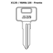 Llave en blanco X120 / YAMA-18I - frente