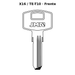 Llave en blanco X16 / TE-T10 - frente