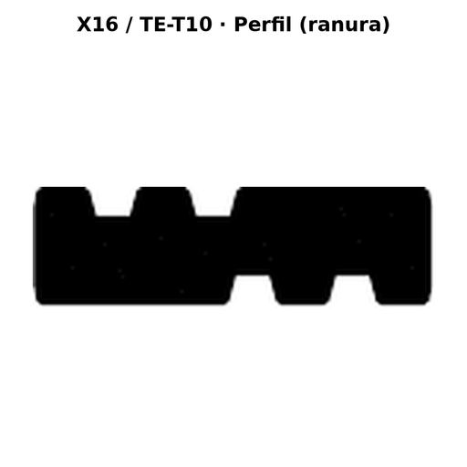 Llave en blanco X16 / TE-T10 - perfil (ranura)