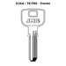 Llave en blanco X16A / TE-T80 - frente