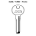 Llave en blanco X16B / TE-T60 - frente