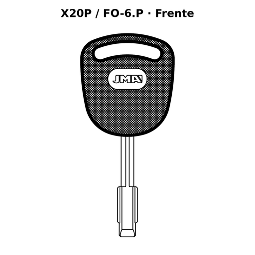 Llave en blanco X20P / FO-6.P - frente
