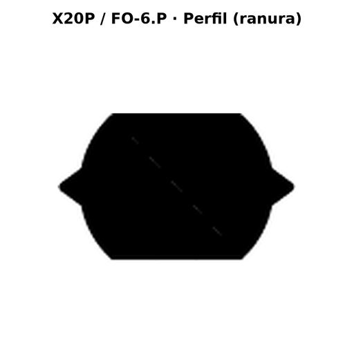 Llave en blanco X20P / FO-6.P - perfil (ranura)