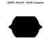 Llave en blanco X20P / FO-6.P - perfil (ranura)