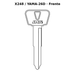 Llave en blanco X248 / YAMA-26D - frente