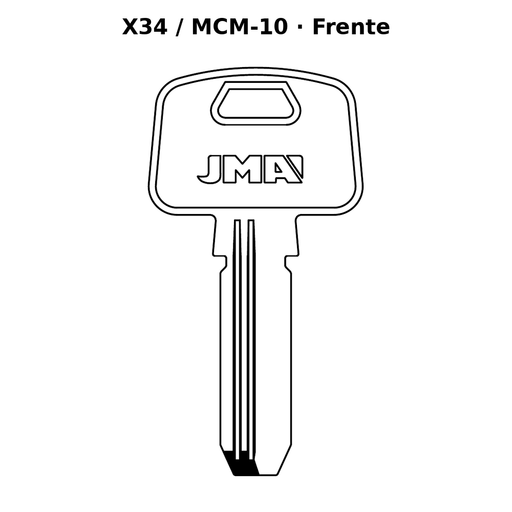 Llave en blanco X34 / MCM-10 - frente