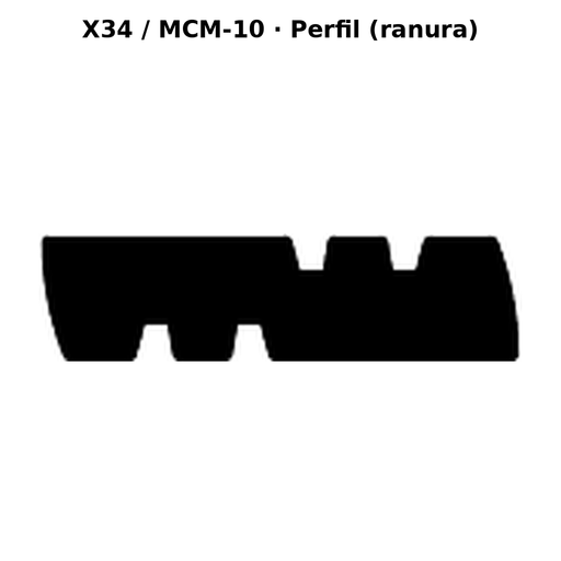 Llave en blanco X34 / MCM-10 - perfil (ranura)