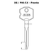Llave en blanco X6 / PHI-5X - frente