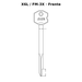 Llave en blanco X6L / FM-3X - frente