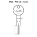 Llave en blanco X720 / PHI-6X - frente