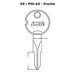Llave en blanco X8 / PHI-4X - frente
