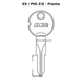 Llave en blanco X9 / PHI-3X - frente