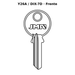 Llave en blanco Y26A / DIX-7D - frente