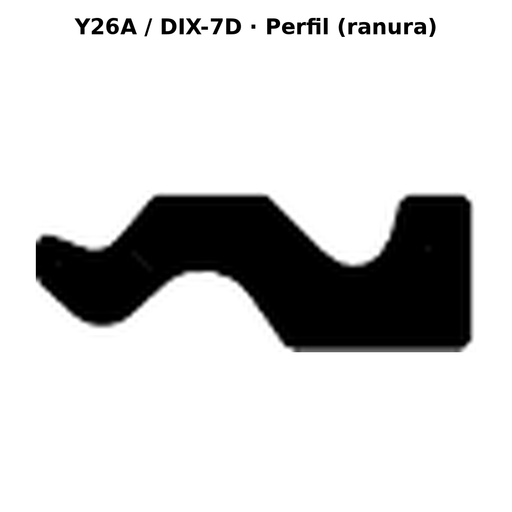 Llave en blanco Y26A / DIX-7D - perfil (ranura)