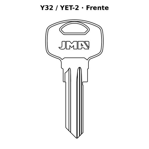 Llave en blanco Y32 / YET-2 - frente
