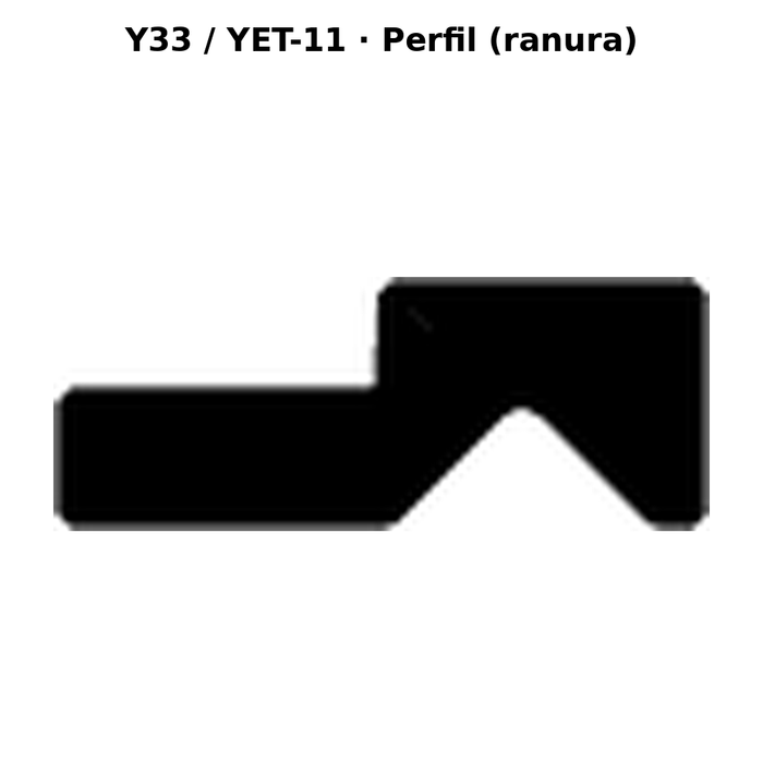 Llave en blanco Y33 / YET-11 - perfil (ranura)