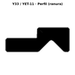 Llave en blanco Y33 / YET-11 - perfil (ranura)