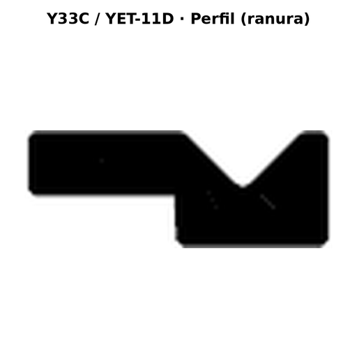 Llave en blanco Y33C / YET-11D - perfil (ranura)