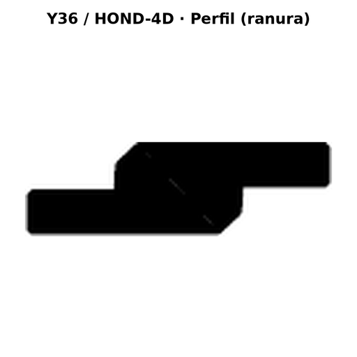 Llave en blanco Y36 / HOND-4D - perfil (ranura)