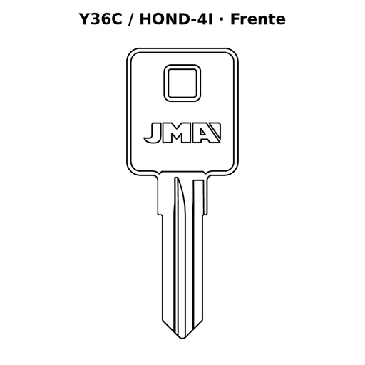 Llave en blanco Y36C / HOND-4I - frente