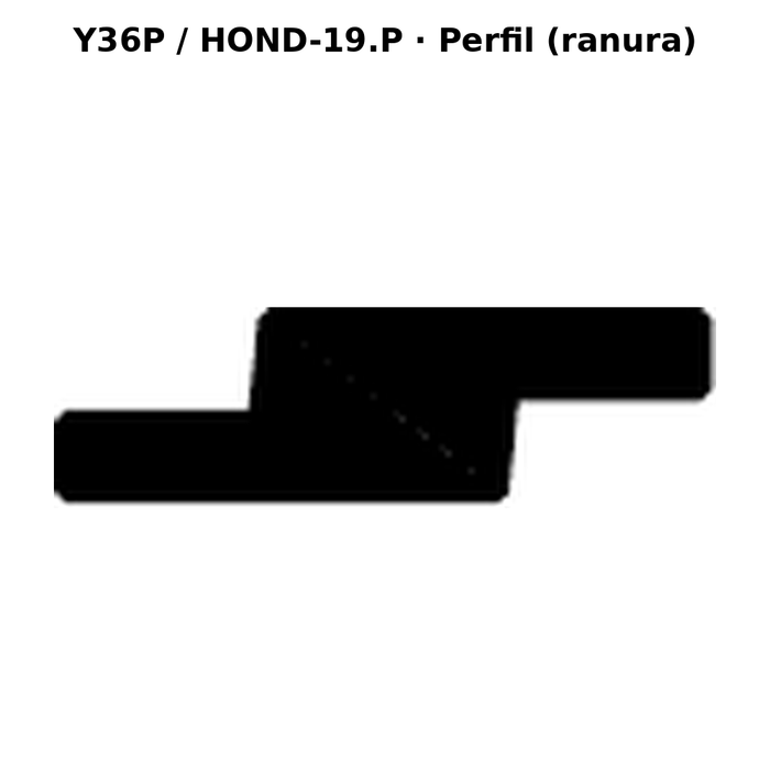 Llave en blanco Y36P / HOND-19.P - perfil (ranura)