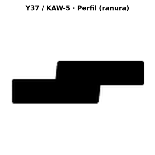 Llave en blanco Y37 / KAW-5 - perfil (ranura)