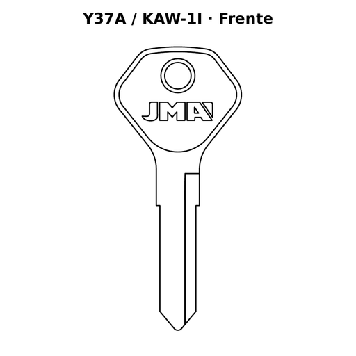 Llave en blanco Y37A / KAW-1I - frente