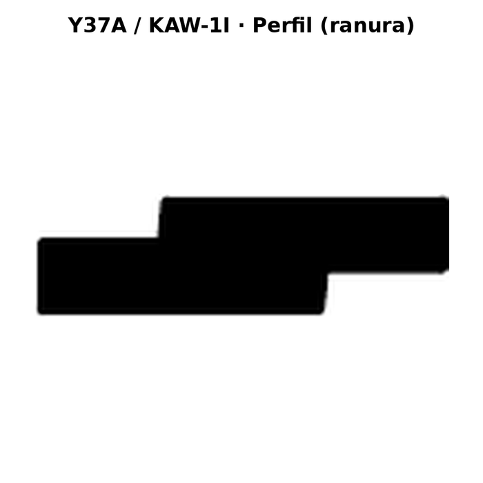 Llave en blanco Y37A / KAW-1I - perfil (ranura)