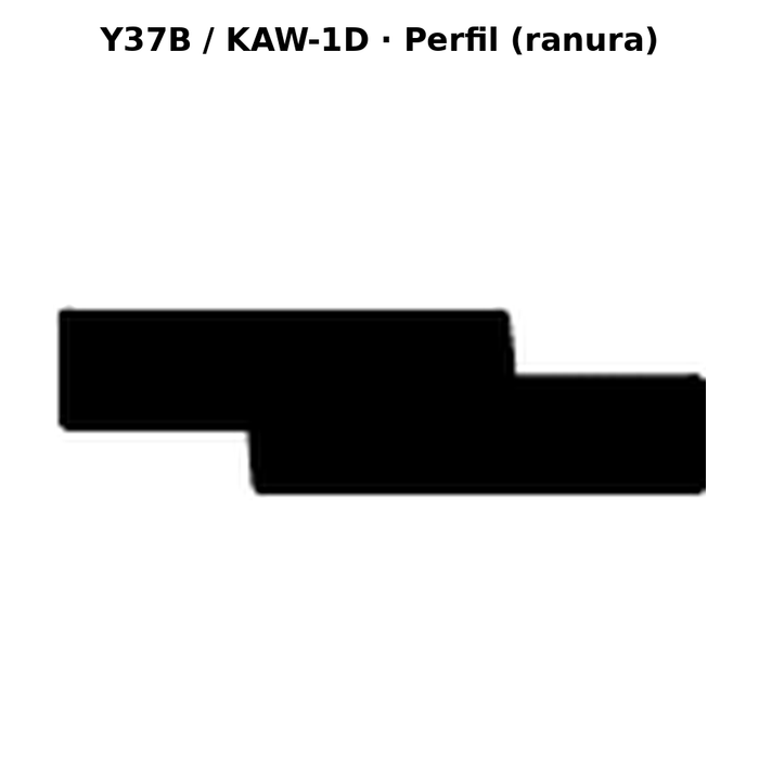 Llave en blanco Y37B / KAW-1D - perfil (ranura)
